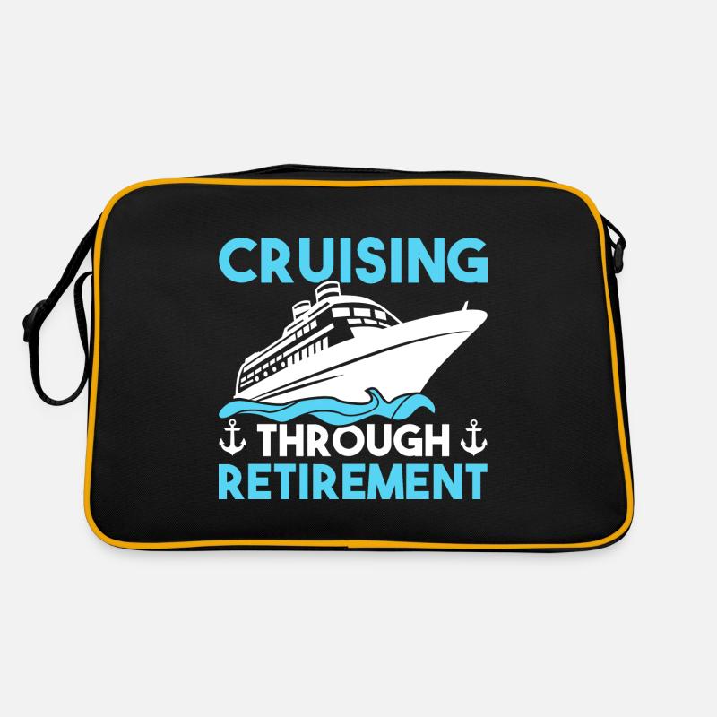 Auf Kreuzfahrt durch den Ruhestand Retro Tasche