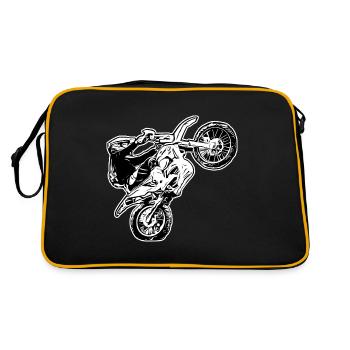 Supermoto / Supermotard / Supermoto Wheelie Biker - Sac Retro - noir/or - Dos