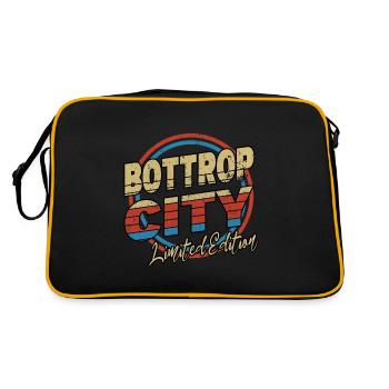 Bottrop Germany City Font 80s Style - Retro Bag - black/gold - Back