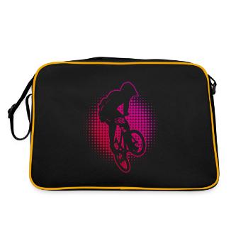 Vélo bmx vélo femmes hommes bmx bmx garçons - Sac Retro - noir/or - Dos