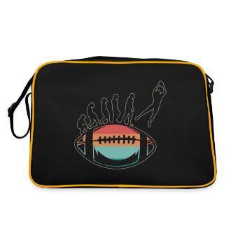 Rugby Ball Sport Player Retro Evolution Rugby Team - Sac Retro - noir/or - Dos