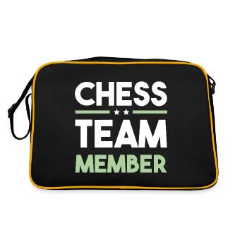 Chess Team - Retro Tasche - Schwarz/Gold - Hinten