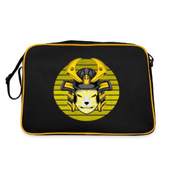Kitsun Vaporwave Japonais Kami Vaporwave Kitsune - Sac Retro - noir/or - Dos
