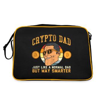 Cypto Dad - Retro Tasche - Schwarz/Gold - Hinten