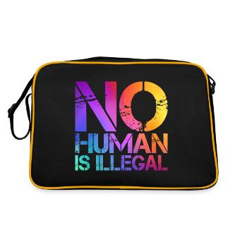 No man is an illegal immigration lover - Retro Bag - black/gold - Back