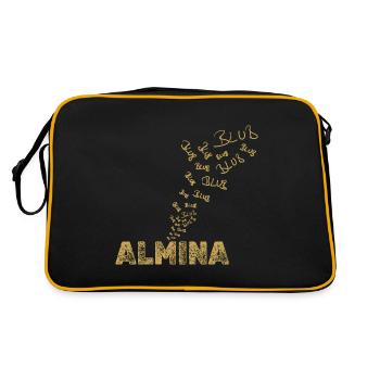 Pêche à la voile en bateau Almina - Sac Retro - noir/or - Dos