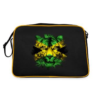 Jamaika - Retro Tasche - Schwarz/Gold - Hinten