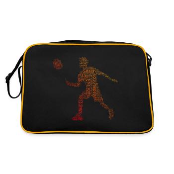 Badminton Badminton Joueuse de squash féminine - Sac Retro - noir/or - Dos