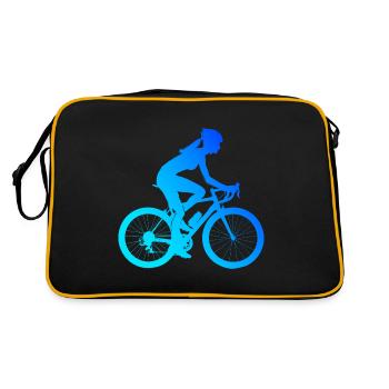 Velo Hommes Cyclisme Vélo Cycliste Femmes - Sac Retro - noir/or - Dos