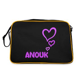 Gift for Anouk - Retro Bag - black/gold - Back
