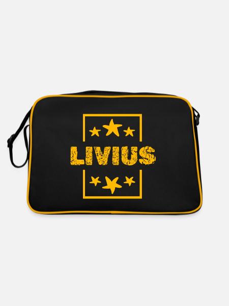 Livius als Livius - Retro Tasche - Schwarz/Gold - Hinten