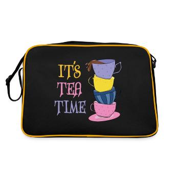 It's Tea Time - Retro Bag - black/gold - Back
