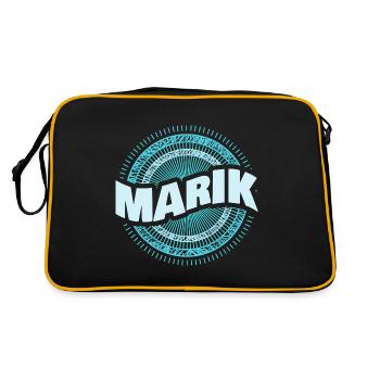 Geschenkidee Marik - Retro Tasche - Schwarz/Gold - Hinten