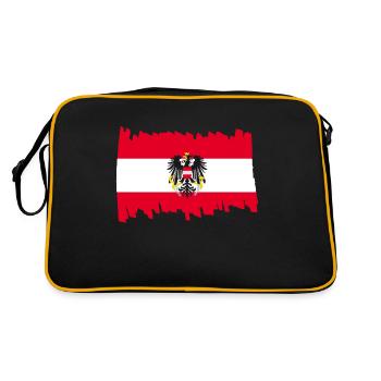 Drapeau national de l'Autriche - pinceau - Sac Retro - noir/or - Dos