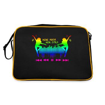 Ma musique mon style coloré - Sac Retro - noir/or - Dos