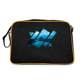 polyscape_blue - Sac Retro - noir/or - Dos