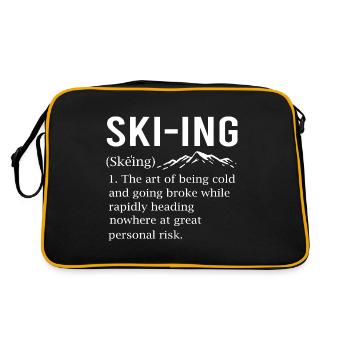 Ski d’humour Ski Drôle de sports d’hiver blague - Sac Retro - noir/or - Dos