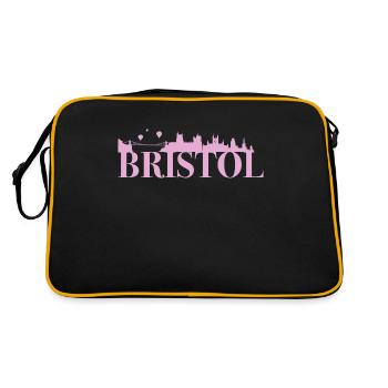 Bristol England Capital Skyline UK - Retro Bag - black/gold - Back