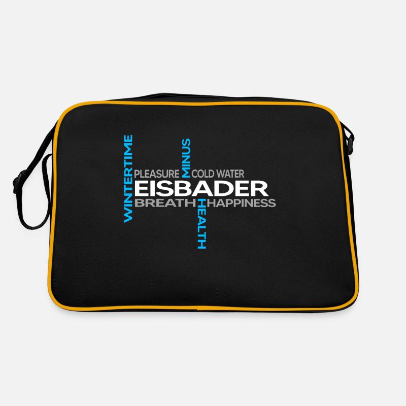 winter bather ice bath polar arctic cold bath ice bath Retro Bag