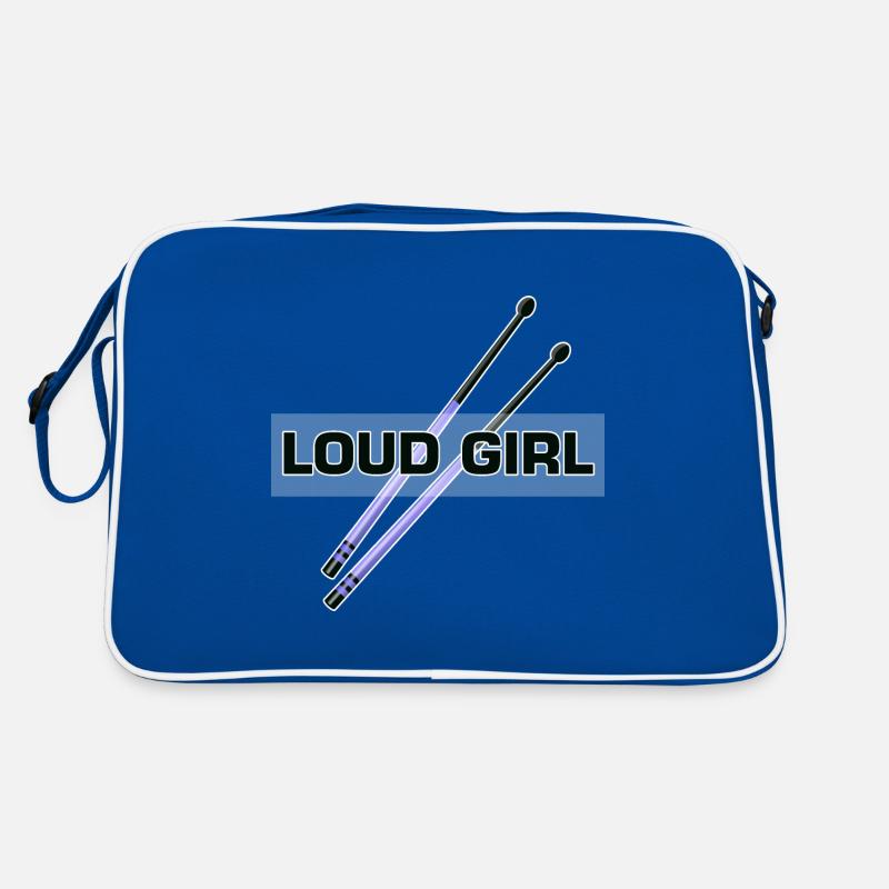 Loud Girl Drummer Percussion Interdiction musicale Sac Retro
