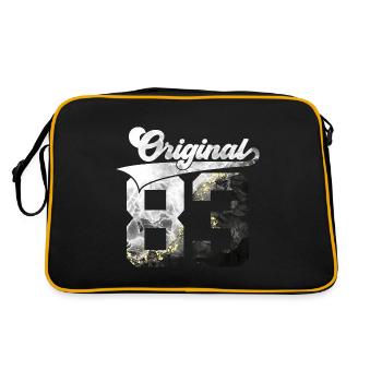 43. GEBURTSTAG 43 JAHRE ORIGINAL 1983 - Retro Tasche - Schwarz/Gold - Hinten