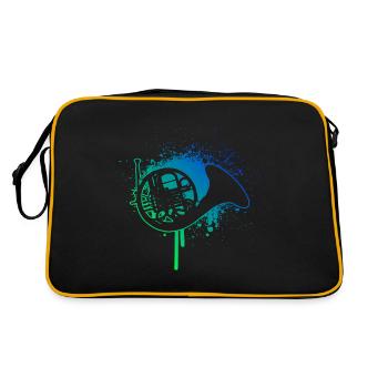 Corniste Cornistes Français Cornistes Hommes Femmes - Sac Retro - noir/or - Dos