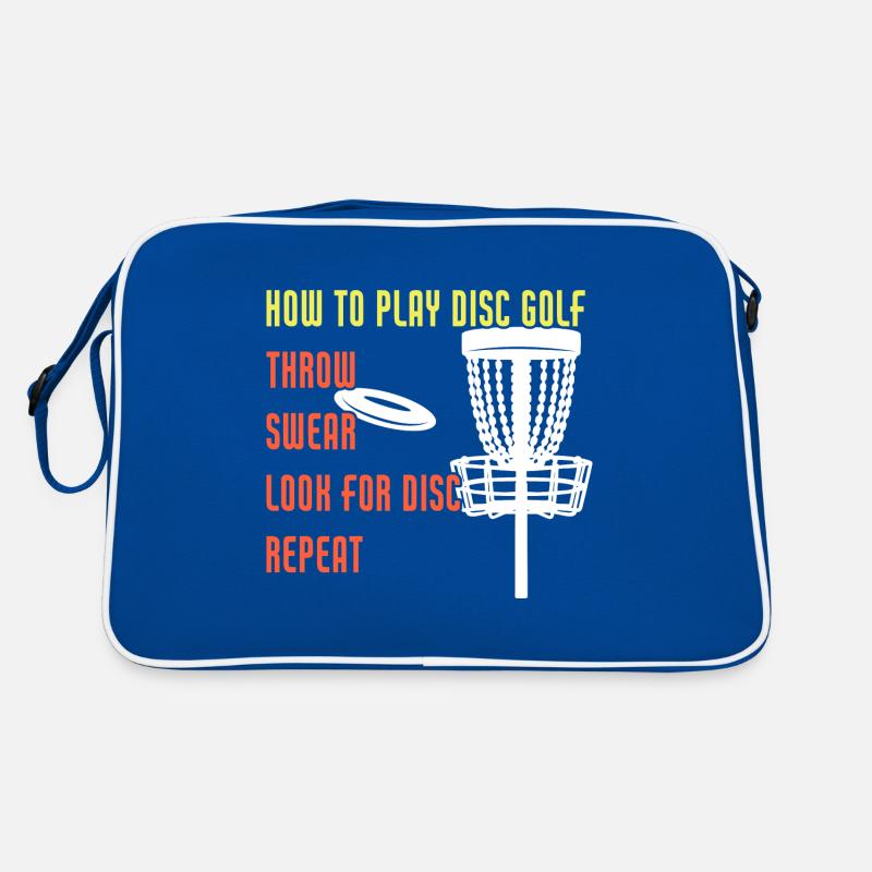 How To Play Disc Golf Funny Disc Golf Player Retro Tasche