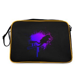 Scuba Diver Scuba Tauchen Herren Diver - Retro Tasche - Schwarz/Gold - Hinten