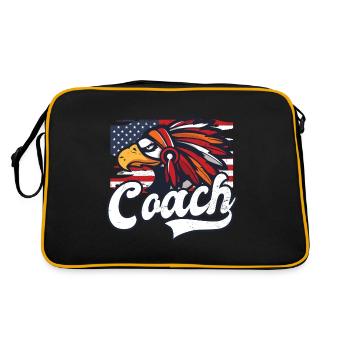 American Flag Coach 4. Juli Native Eagle - Retro Tasche - Schwarz/Gold - Hinten