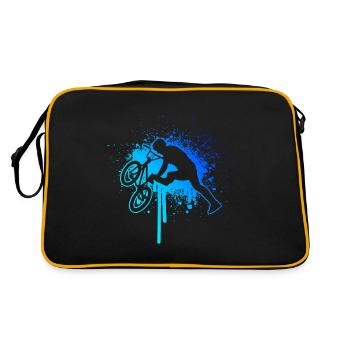 bmx jeune bmx vélo femmes vélo vélo - Sac Retro - noir/or - Dos