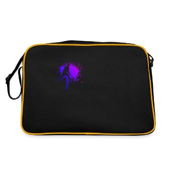 Unihockey Innebandy Salibandy Unihockeyspielen - Retro Tasche - Schwarz/Gold - Hinten
