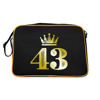 43 Numéro Couronne Or - Sac Retro - noir/or - Dos
