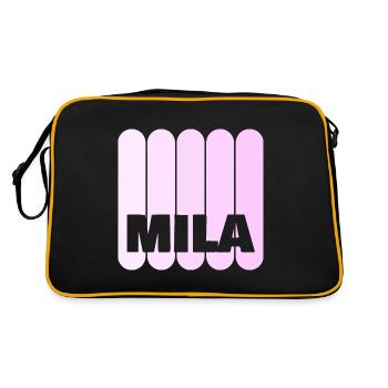Mila - Retro Bag - black/gold - Back