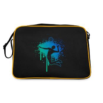 Volleyball Player Beach Volley Volleyball Player - Retro Bag - black/gold - Back