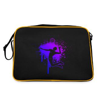 Men's Beach Volley Volleyball Volleyball - Retro Bag - black/gold - Back