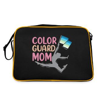 Colorguard Mother Color Guard Mom - Retro Tasche - Schwarz/Gold - Hinten