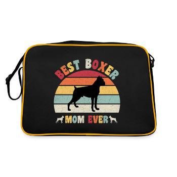 Meilleur Boxer maman jamais amoureux des chiens vintage rétro - Sac Retro - noir/or - Dos