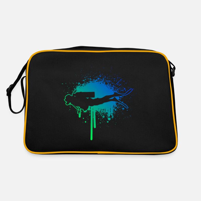 Divers Free Dive Scuba Divers Men Retro Bag