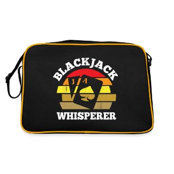 Blackjack Whisperer Funny Casino Gambling Card - Retro Tasche - Schwarz/Gold - Hinten