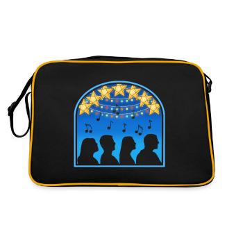 Pinoy Christmas Design für stolze Filipinos - Retro Tasche - Schwarz/Gold - Hinten