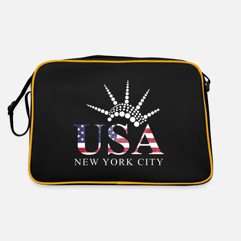 USA New York Flagge Freiheitsstatue Geschenk Retro Tasche