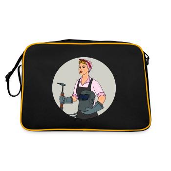 Welder outfit for welders - Retro Bag - black/gold - Back