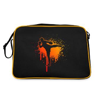 Thai Boxing Thai Boxer Muay Thai Thai Boxing - Retro Bag - black/gold - Back