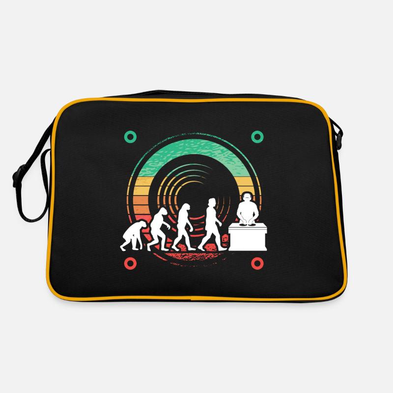 Evolution de l’homme DJ Techno Vinyle Rétro Vintage Sac Retro