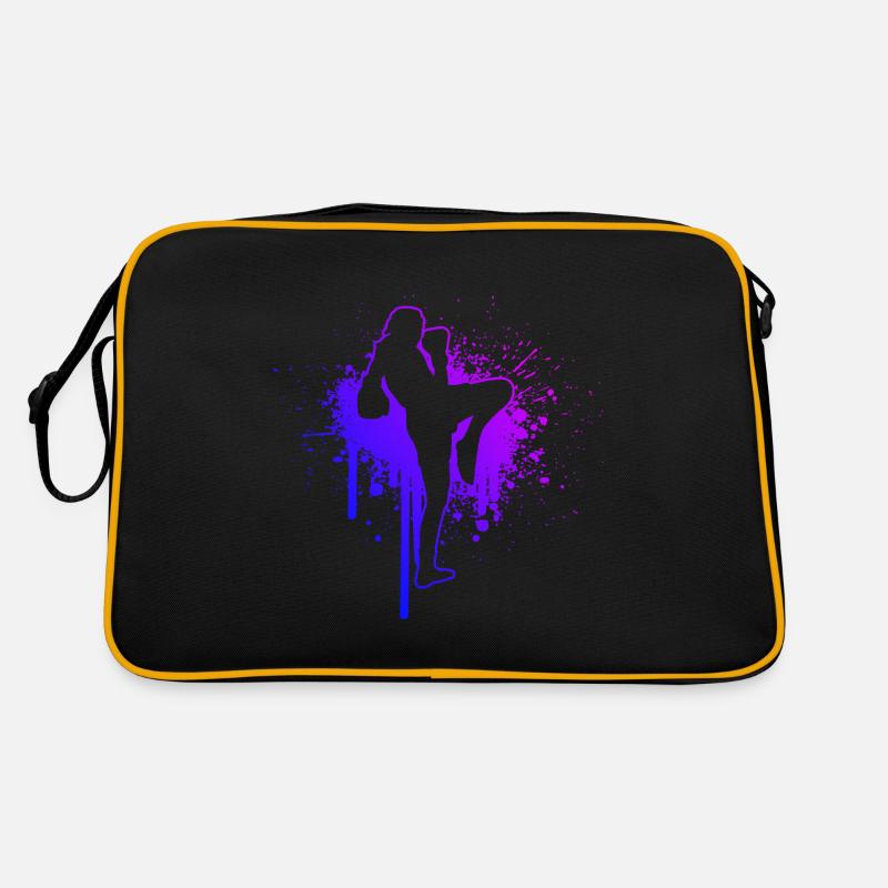 Boxe Thaïlandaise Boxeur Thaïlandais Boxe Thaï Muay Thai Sac Retro