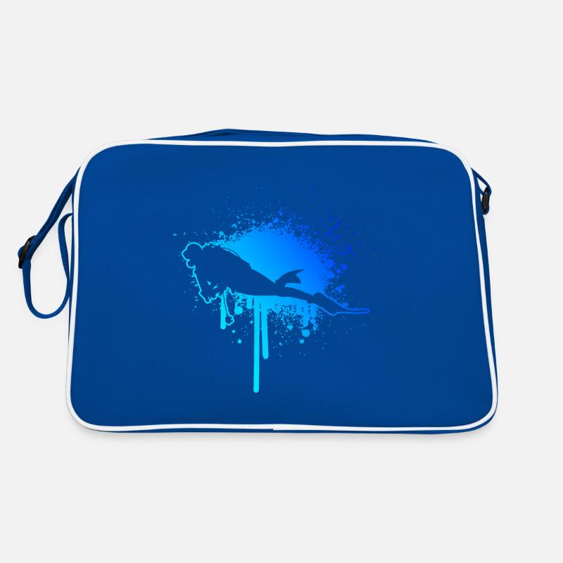 Scuba Diver Free Dive Scuba Diving Retro Bag