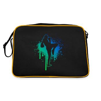 Boxe thaïlandaise Boxeur thaïlandais Boxe thaïlandaise masculine Boxe thaïlandaise - Sac Retro - noir/or - Dos