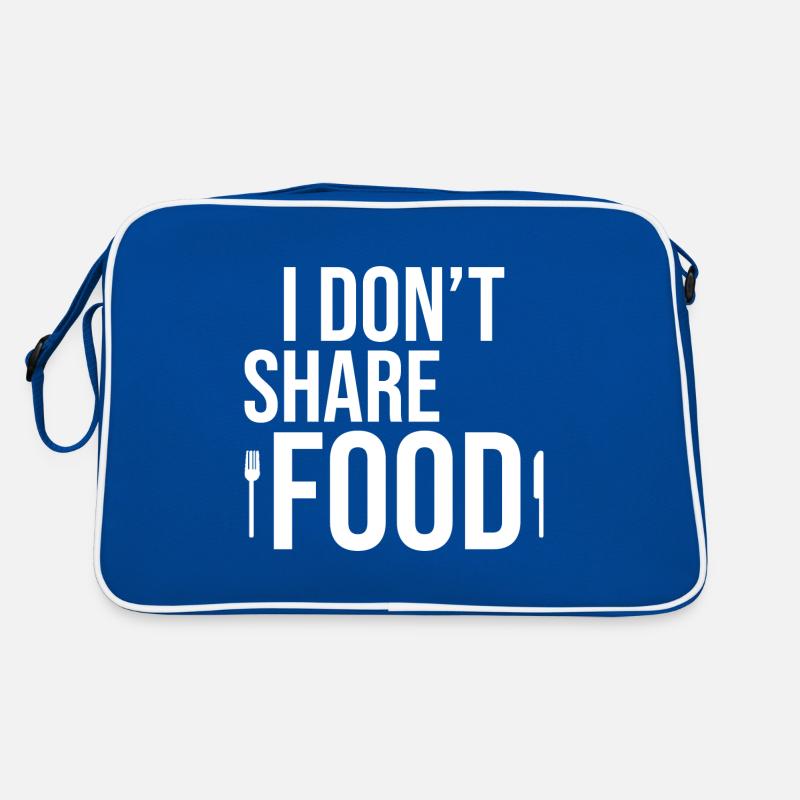 I Don't Share Food 4 Retro Tasche