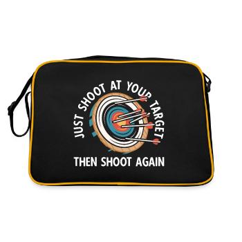 Bogenschießen Archery - Retro Tasche - Schwarz/Gold - Hinten