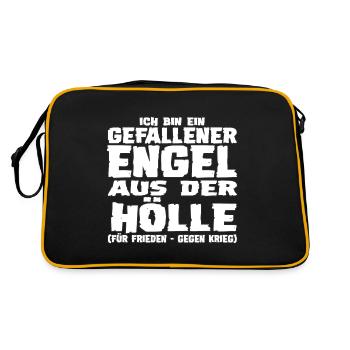 Gefallener Engel aus der Hölle - Retro Tasche - Schwarz/Gold - Hinten